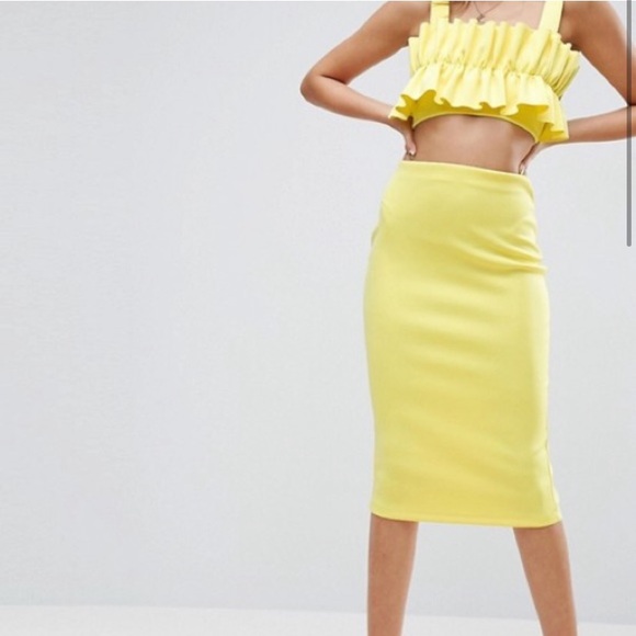ASOS Scuba Crop Top & Skirt Set - Picture 2 of 6